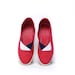 size 6.5 NAUTICAL red canvas 80s COLORBLOCK  slip on flats