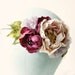 purple flower fascinator, bridal hair crown - AUTUMN AIR