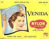 Vintage 40s Dark Brown Hair Net In Original Package
