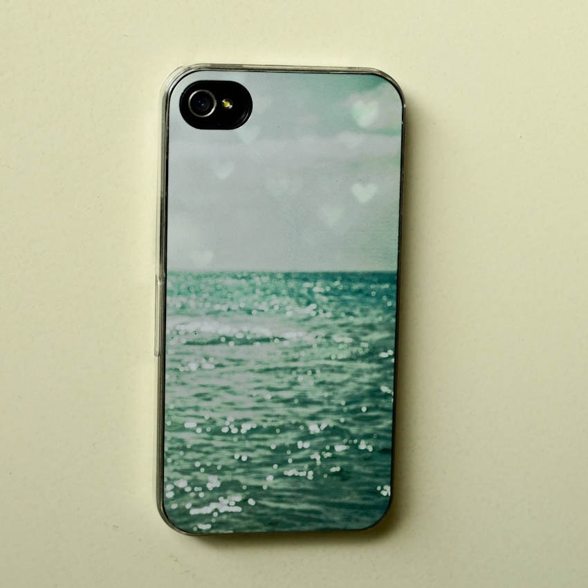 hipster iphone case . Sea of Happiness .aqua summer beach photography . coastal. dreamy . turquoise phone cover . heart . nautical sea ocean - joystclaire