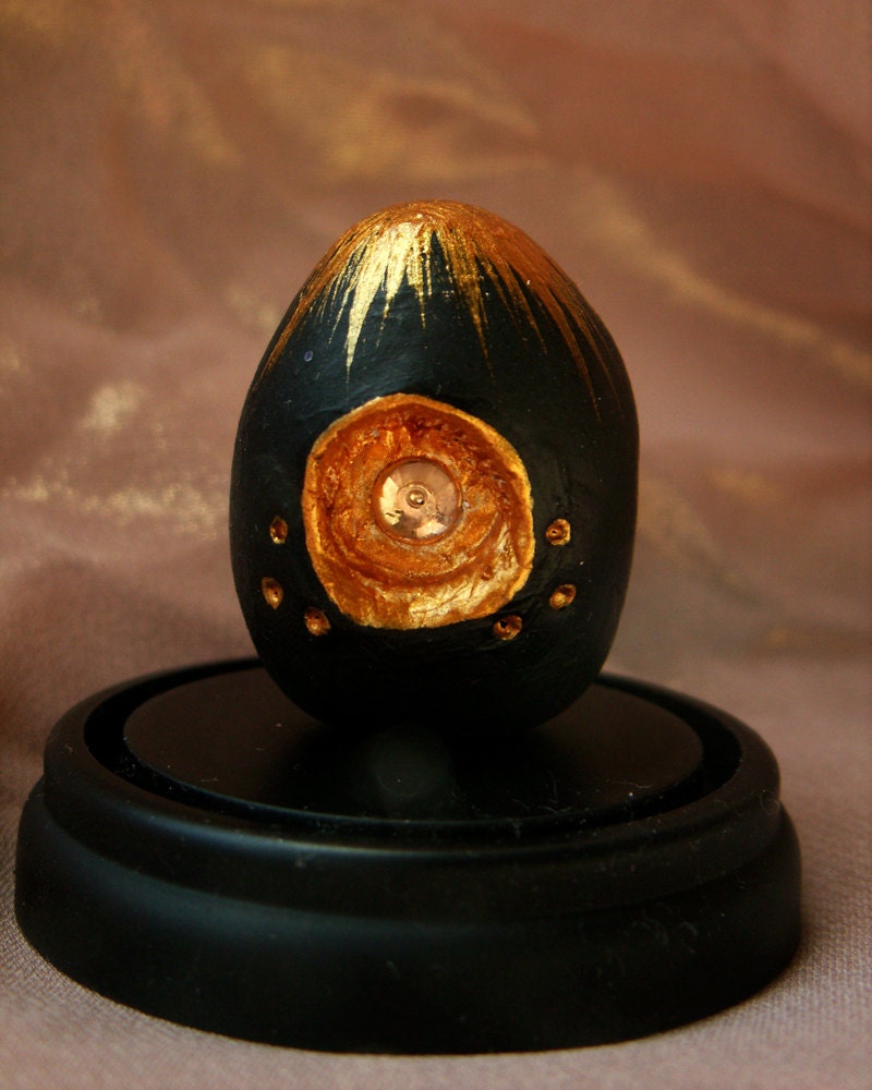 black gold sculpture OOAK  tiny mini artifact oracle sparkle curio display talisman gilded