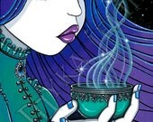 Soma Magical Gothic Moon Fairy Signed BIG Print