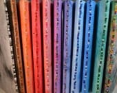 Hand Beaded and Bound Art Journal -- Artist's Backsplash --- Light Blue