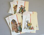 8 Unused Vintage 1970s Hummell Christmas Cards Church Scene Instant Collection Ephemera Great Scrapbook Supplies