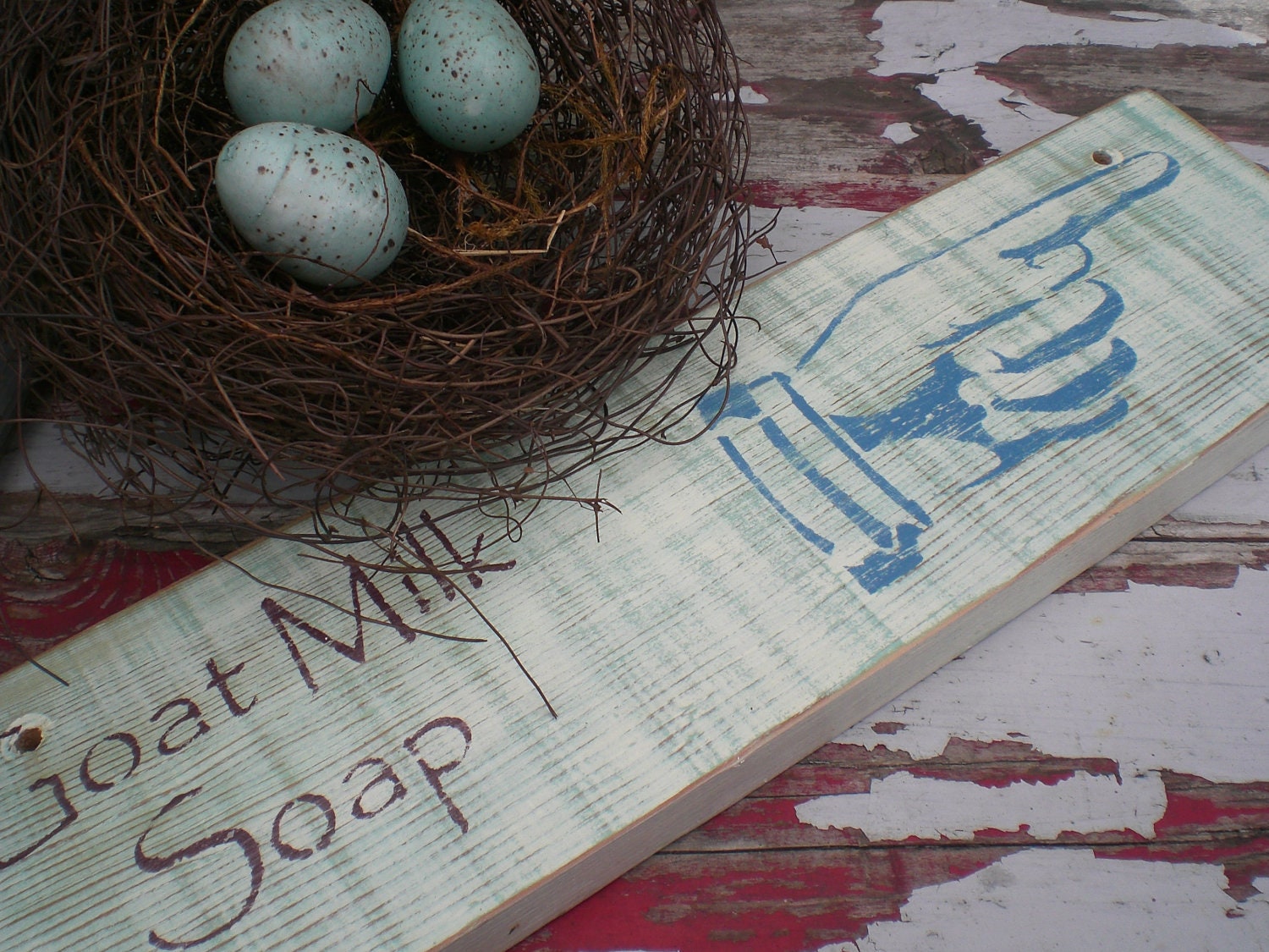 Goat Milk Soap,Farmhouse Decor,Repurposed, Reclaimed Wood,Painted wood sign,Old Sign, Kitchen art