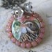 Bird Locket Necklace, swarovski crystal
