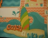Catch a Wave Premade 12x12 Scrapbook Pages for the Beach Boy GIRL SUMMER
