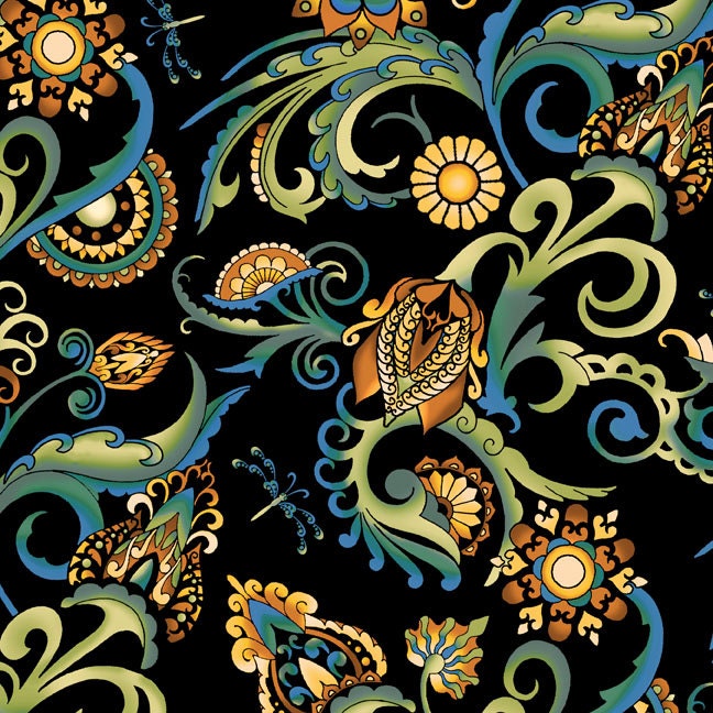 Deco All Over Fabric Multi Color 1 Yard 1DEC2