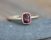 Pink Spinel and Recycled Yellow Gold, Size 8.5 Ready to Ship