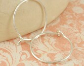 Argentium Sterling Silver Earring Hoops -  18mm - Non Tarnishing