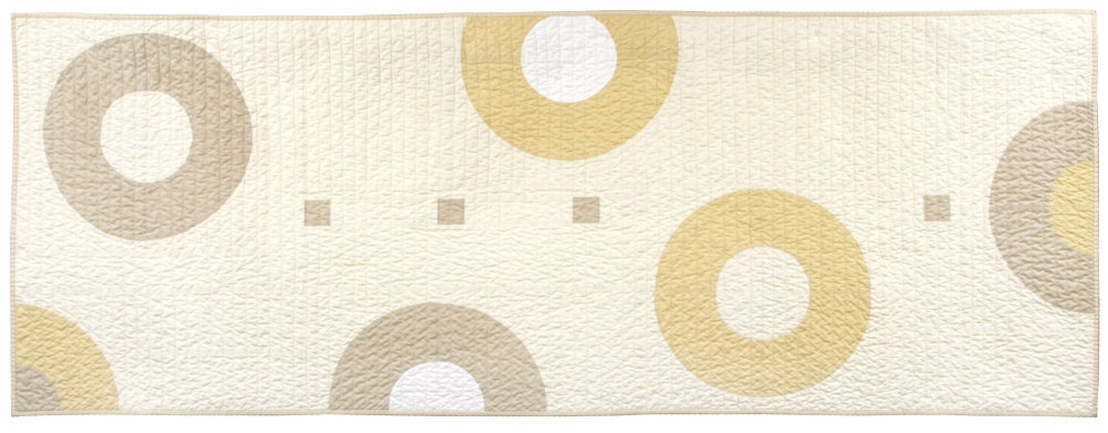 Modern Bed Runner - Khaki Rings