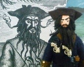 Blackbeard the Pirate Doll Miniature Art