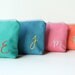 Personalized Cosmetic Bag  Set of 6, Bridesmaid Gift, Clutch Set,  Monogrammed Bag,  Make Up Bags