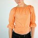 Orange Gingham Blouse / Halloween Blouse