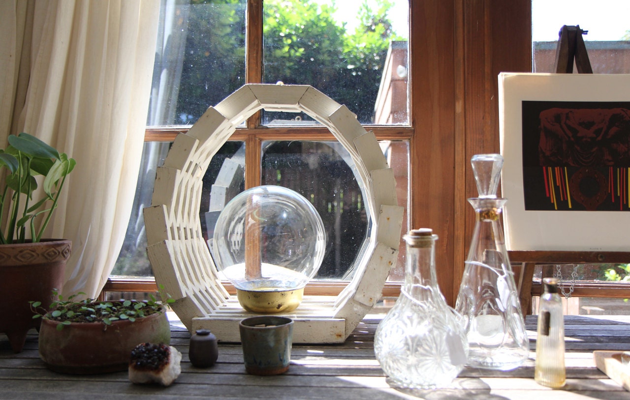 ON HOLD  Vintage Glass Terrarium Display Dome