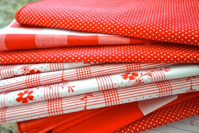 Shades of Red Eco Friendly Cloth Napkins by Dot and Army