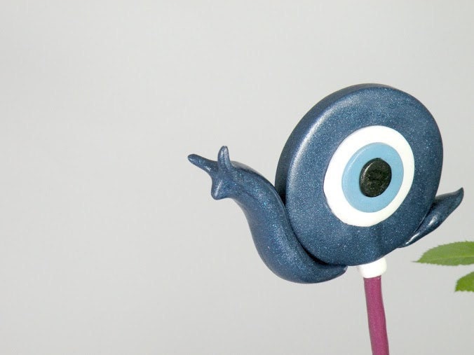 Evil Eye Snail Garden Stake - Ornament, Table Decorations for Birthday or Shower