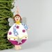 Angel Ornament Decor, Christmas Tree Ornament, Fushia and Blue Angel with Silver Star, Baby Girl Decoration