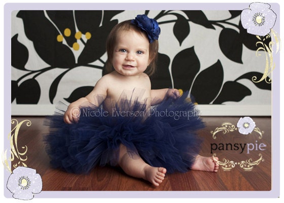 Navy Blue Tutu Dress Infant Girl Tutu Dresses Baby Tutu Skirt  9 12 18 month Navy Blue Toddler Dress