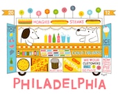 5 Color Screenprint : Philadelphia Food Truck
