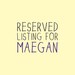 Reserved for MAEGAN: Home is whenever I am with you
