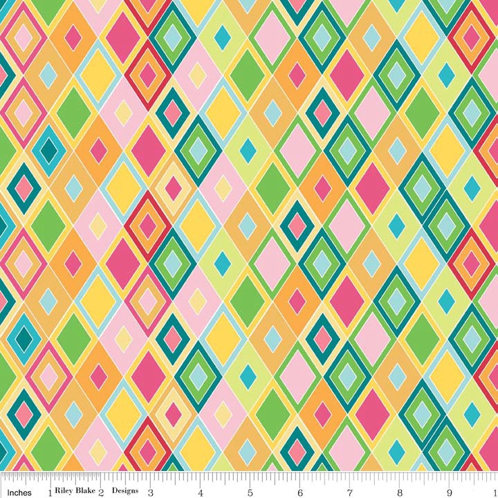 Madhuri Diamond Orange - Fat Quarter