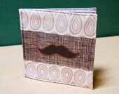 Mustaches Cloth Book, printed on organic cotton