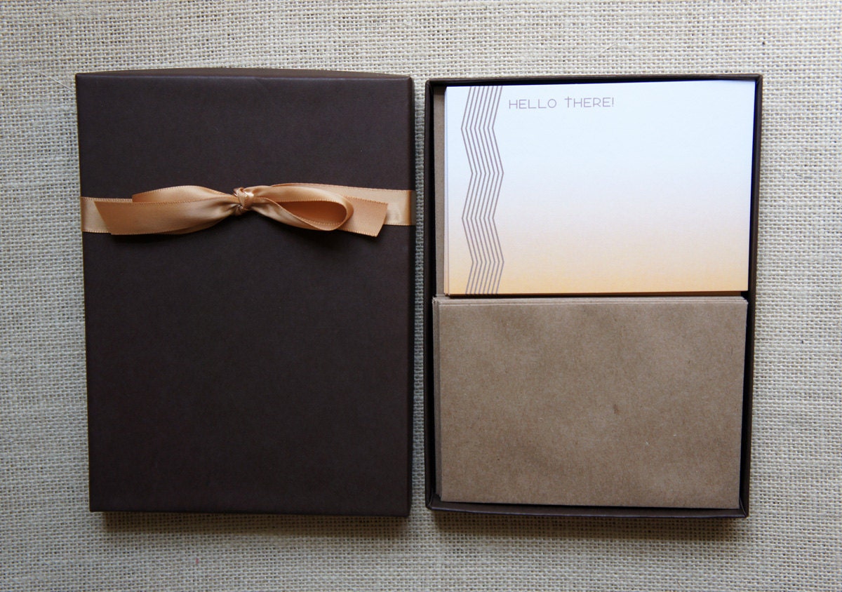 SALE Large Chevron and Ombre Gift Box