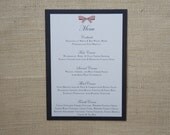 Preppy Bow Menus