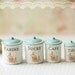Dollhouse Miniature Kitchen Accessories- French Kitchen Canisters in 1/12 Scale
