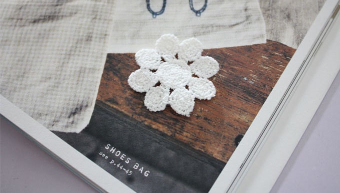 5pcs 3.8cmx3.8cm (white) cotton lace flower appliques (S45.7)