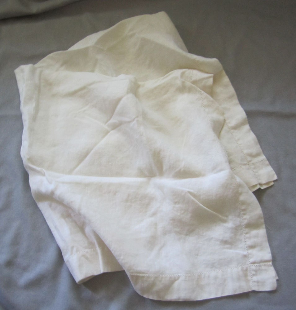 Vintage Linens - Ivory Table Cloth