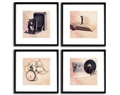 Still life photography, Fine art photography, Photo set, Photography set, Steampunk decor, Wall art, Wall decor, Four 6x6(15x15cm)