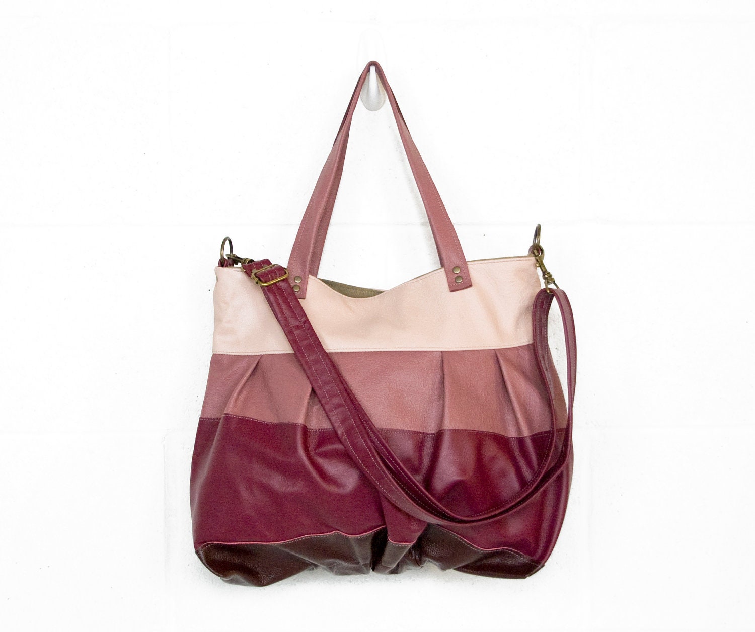 Mini Ruche Bag in Rose Ombre Leather - OOAK - LAST ONE - Ready to Ship