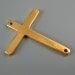 Sideways Cross - Vermeil - 24k Gold Plated over  925 Sterling Silver-Smooth Connectors - Big Size (22mm by 19mm - 2 pcs) -SKU: 201023-VM