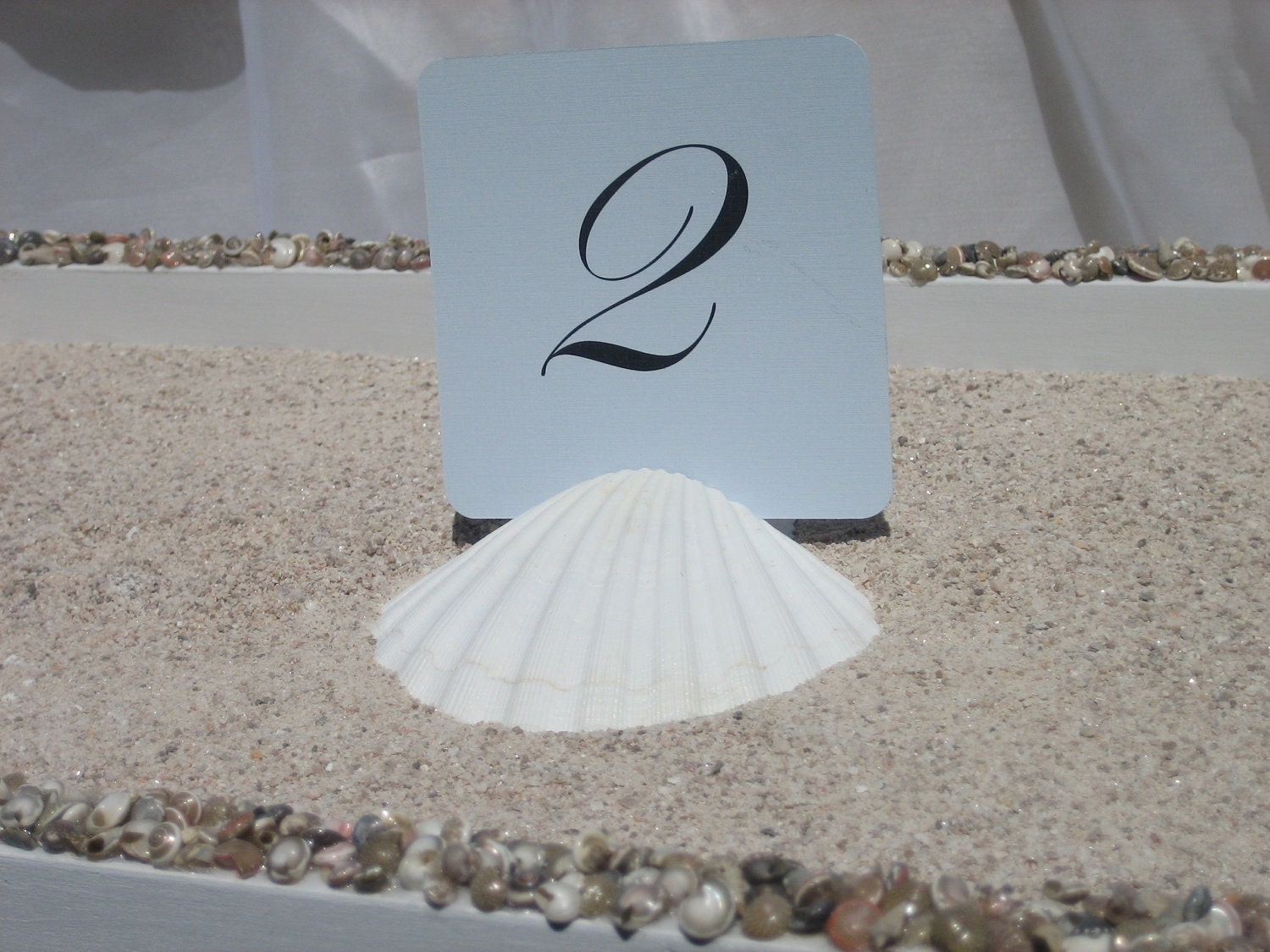 Discontinued-Set of 10 Sky Blue Table Number Cards- 1 thru 10