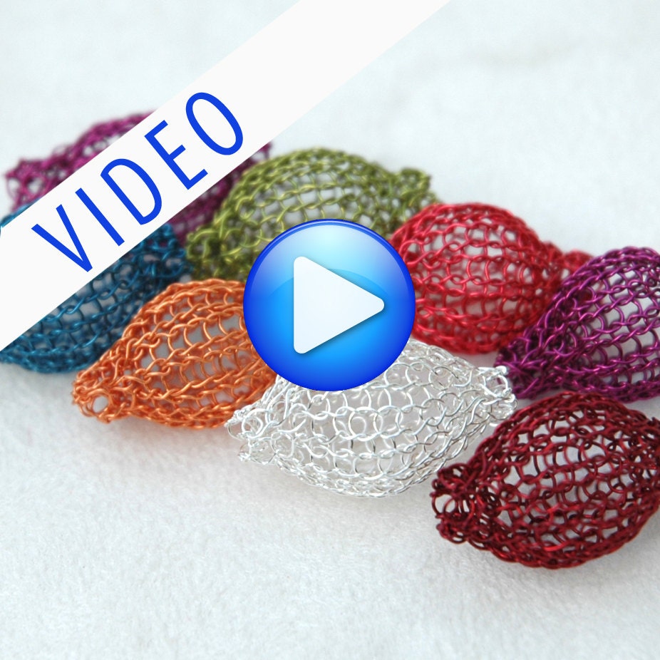 ONLINE Video tutorial for YoolaPixieBeads Plus the PDF tutorial - how to create wire beads using a crochet hook and metal wires