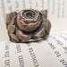 Cocktail Ring Large Brass Finger Armor Ring Rose Flower Jewelry Alice in Wonderland Hammered Metalwork Jewelry