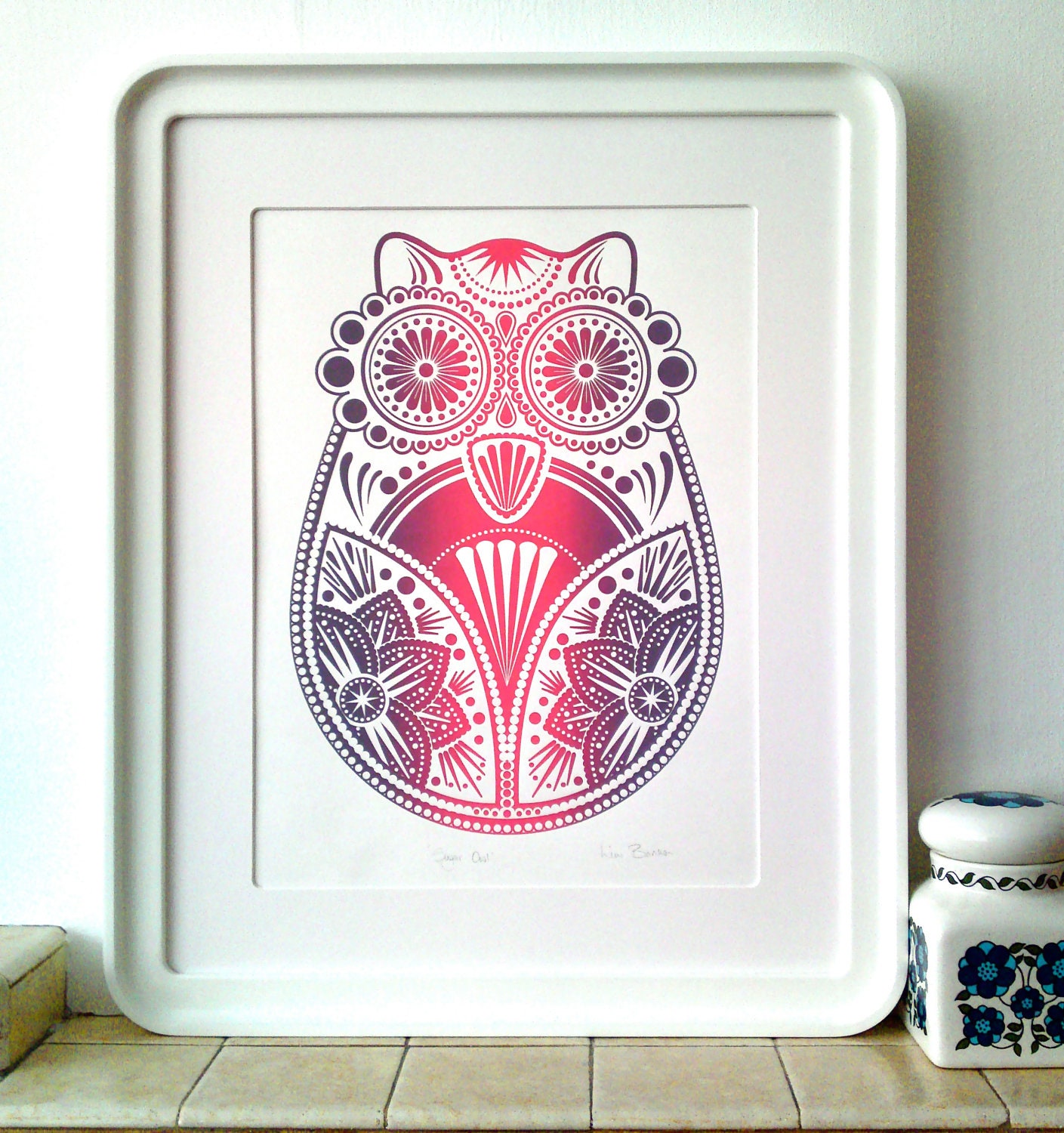Screen Print - Sugar Owl - Original Limited Edition