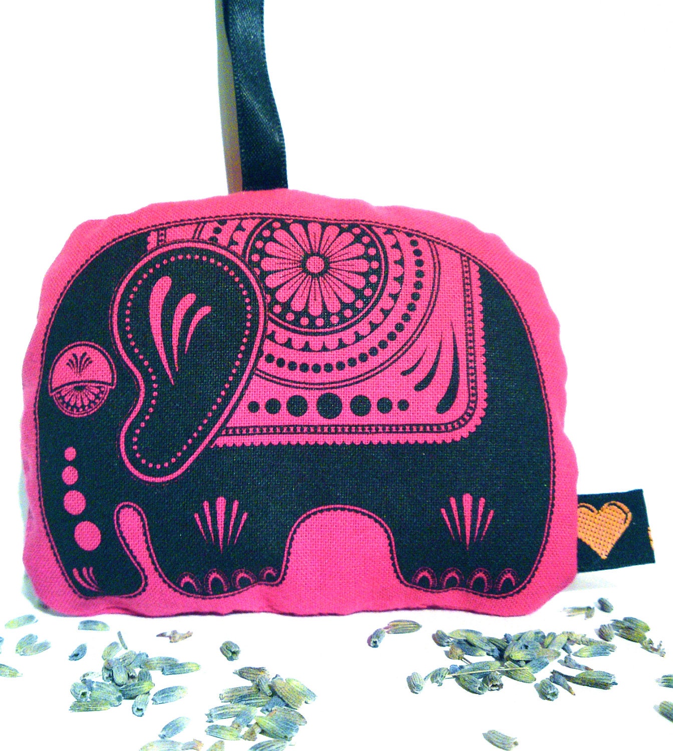 Sugar Elephant Lavender Bag Decoration Screen Printed Aromatic Sachet Pink