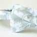 grey & white floral screen printed bow tie