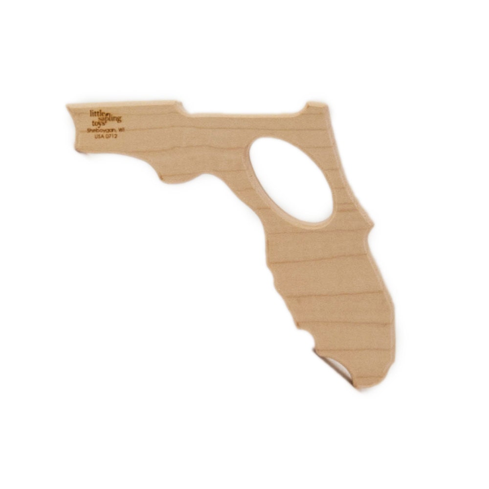 Wood Teether Florida State wooden toy natural baby toy