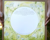 Modern Hand-painted Marriage Certificate - Queen Anne's Lace