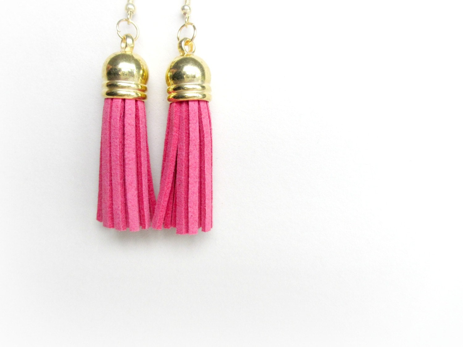 Tassel Earrings, Pink Tassel Earrings, Fringe Earrings, Pink Earrings, Christmas Jewelry