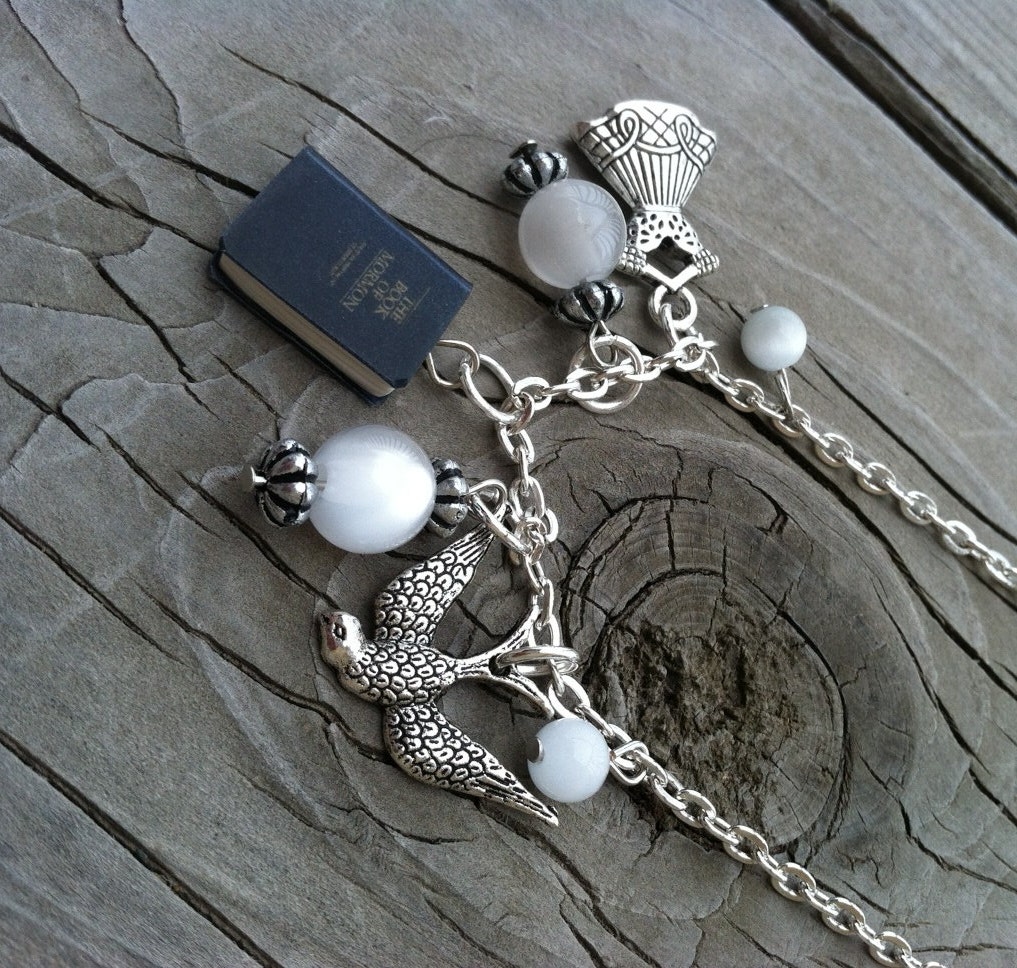 Child Size Book of Mormon Baptism Necklace