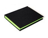 SALE - Handmade Blank Book - Neon Green Pages - Gifts Under 50 - Stocking Stuffer - cathydurso