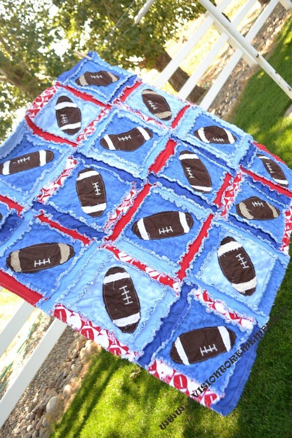 Large Customized Sports Team Rag Quilt Favorite Team Throw Large Customized Sports Team Rag Quilt Favorite Team Throw
