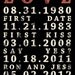 Special Dates Wedding Canvas Art  Vintage style art modern typography 12x16 Wall Decor
