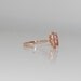 3.1ct Cushion Peach sapphire Champagne sapphire 14k rose gold diamond ring engagement ring