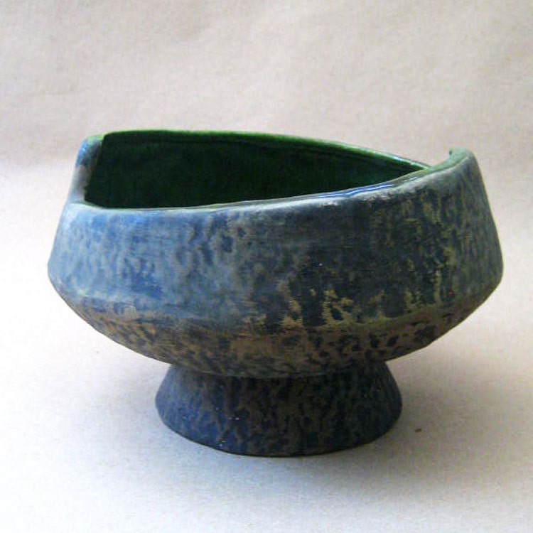 Midcentury brutalist ceramic planter, 1950s.